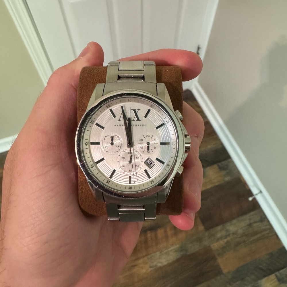 Armani Exchange Silver-Tone Men's Watch